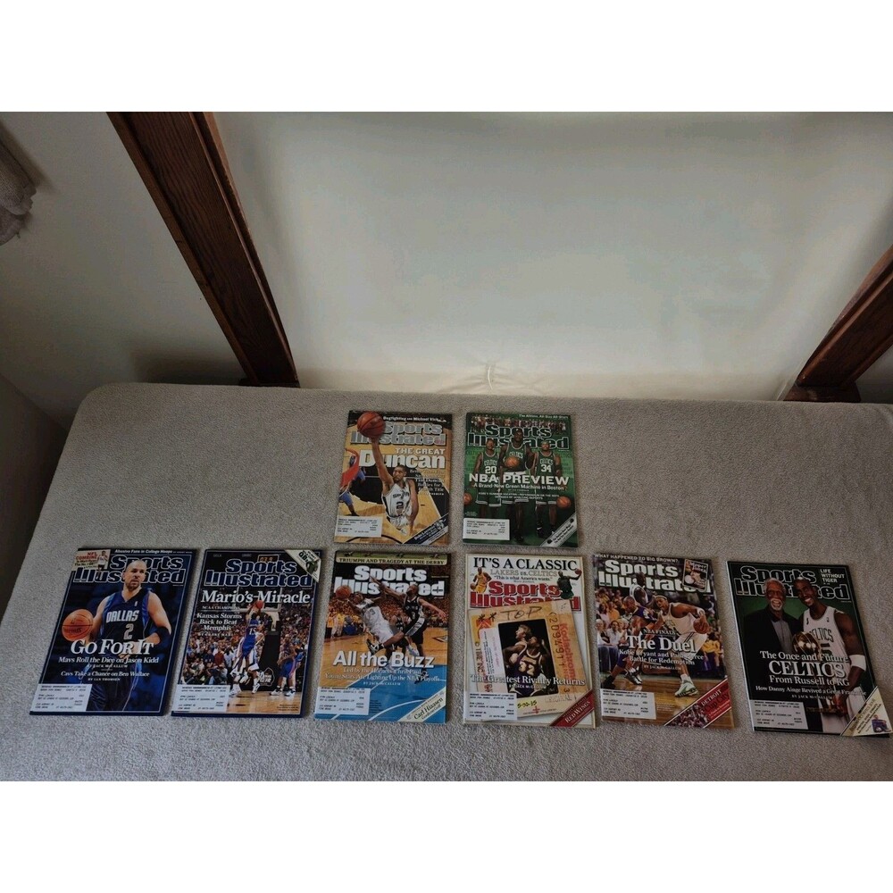 Sports Illustrated NBA Lot of 8 Celtics Garnett Pierce Allen Chris Paul Spurs...